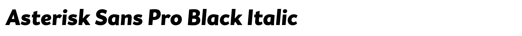 Asterisk Sans Pro Black Italic image